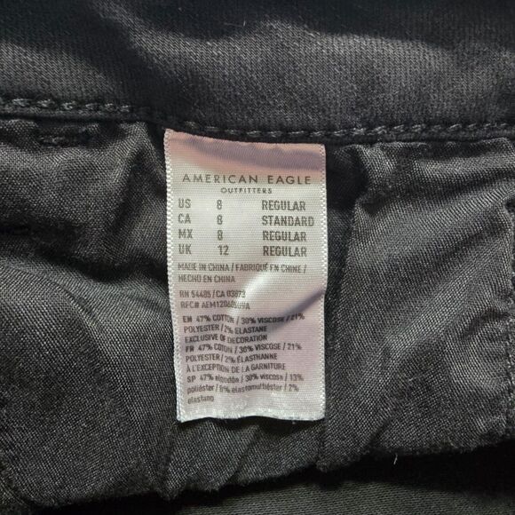 American Eagle Womens Black Skinny Next Level Stretch 8 Regular - Picture 6 of 6